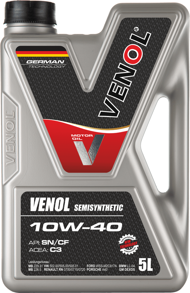 OLEJ_SILNIKOWY VENOL SEMISYNTHETIC SN CF 10W40 C3_5L